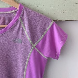 THE NORTH FACE I Violet Purple Heather Short Sleeve Reactor Tee, Girls L